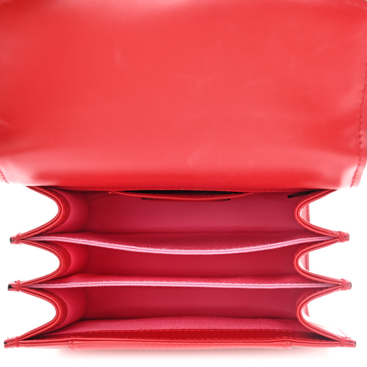 Bulgari Calfskin Serpenti Forever Top Handle Red 5 of 10