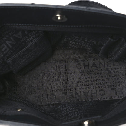 Chanel Caviar Square Stitched Tote Black 5 of 10
