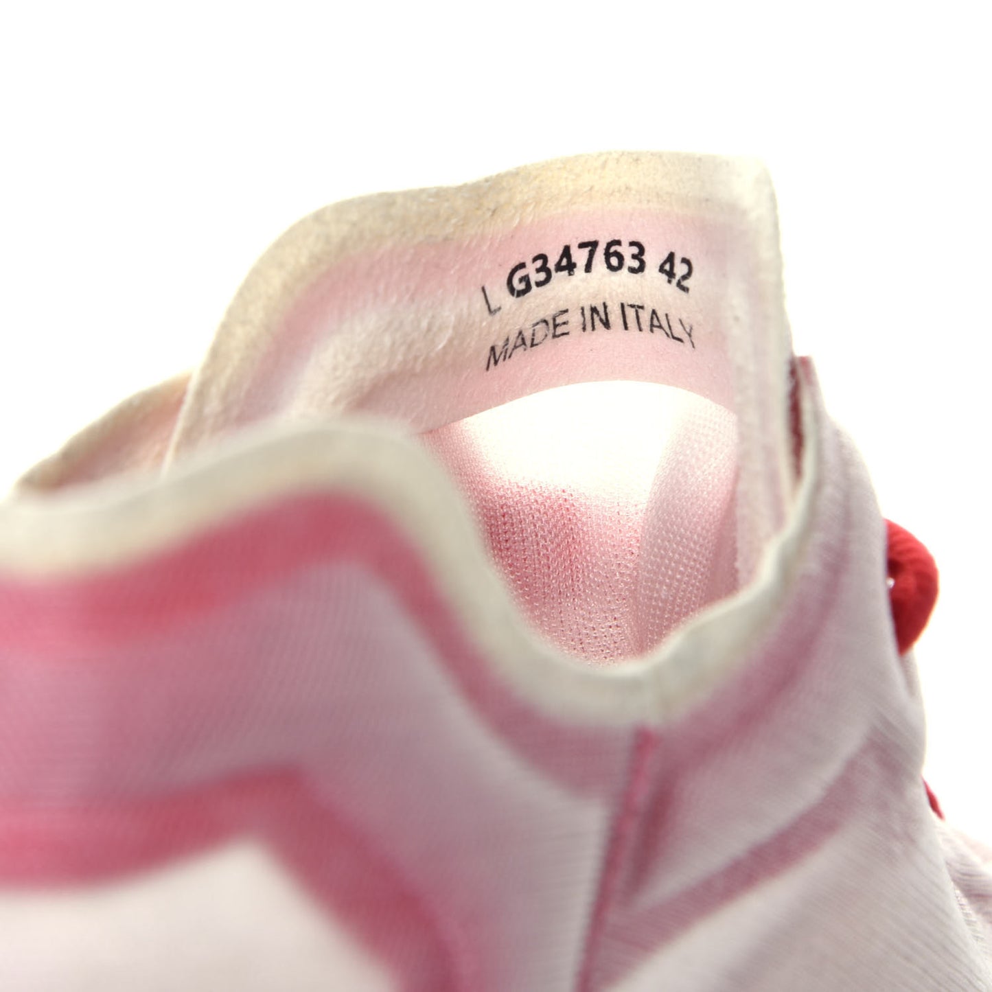 Suede Calfskin Stretch Fabric CC Sneakers 42 Pink Red