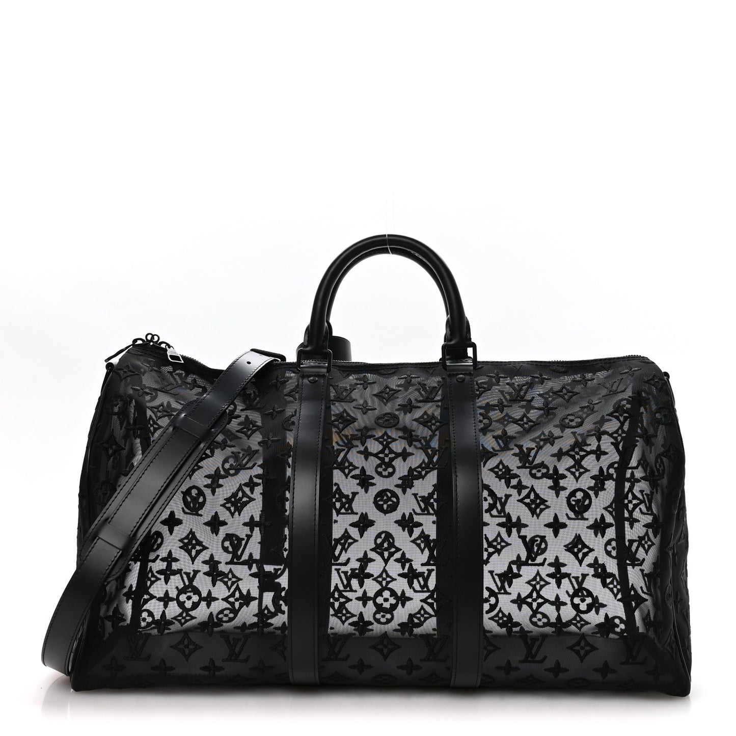 Monogram See Through Keepall Bandouliere 50 Black
