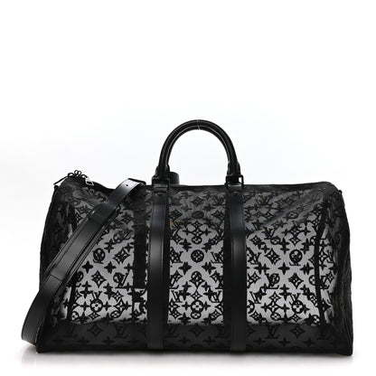 Louis Vuitton Monogram See Through Keepall Bandouliere 50 Black 1 of 8