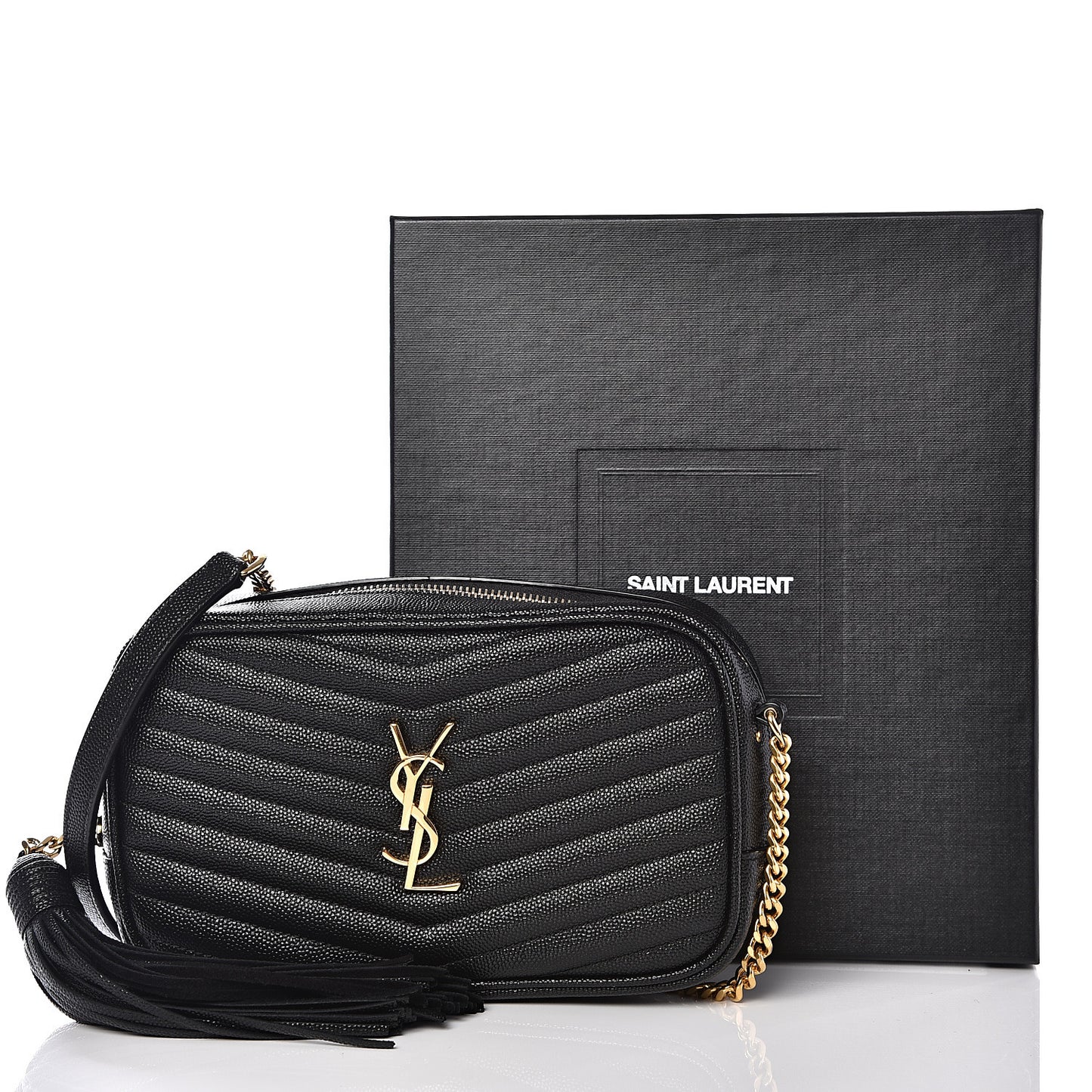 Grain De Poudre Matelasse Monogram Mini Lou Camera Bag Black
