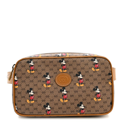 Gucci X DISNEY Mini Vintage GG Supreme Monogram Mickey Mouse Small Belt Bag 85 34 Beige Vintage Sun Oil 1 of 10