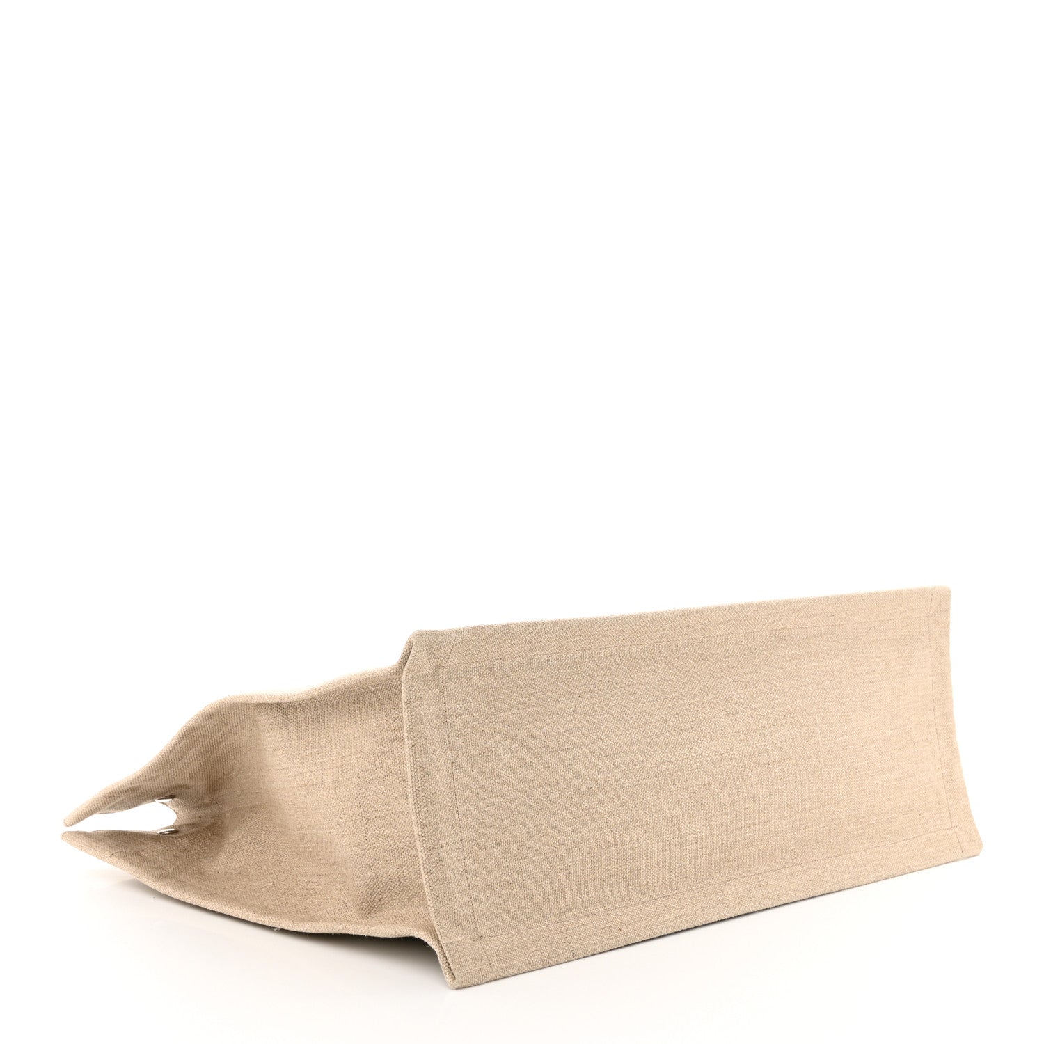 Saint Laurent Linen Calfskin Rive Gauche Tote Optic White 4 of 9