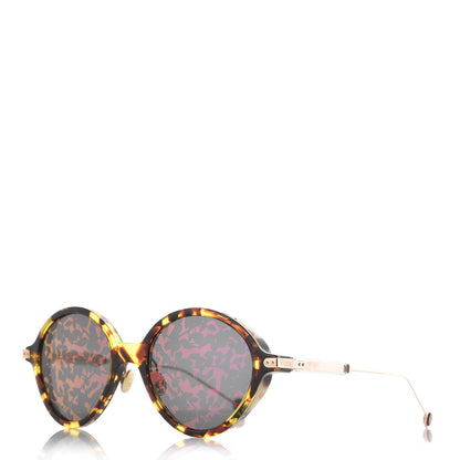 Christian Dior Acetate Leaf Print Umbrage Round Sunglasses Pink Foliage 1 of 7