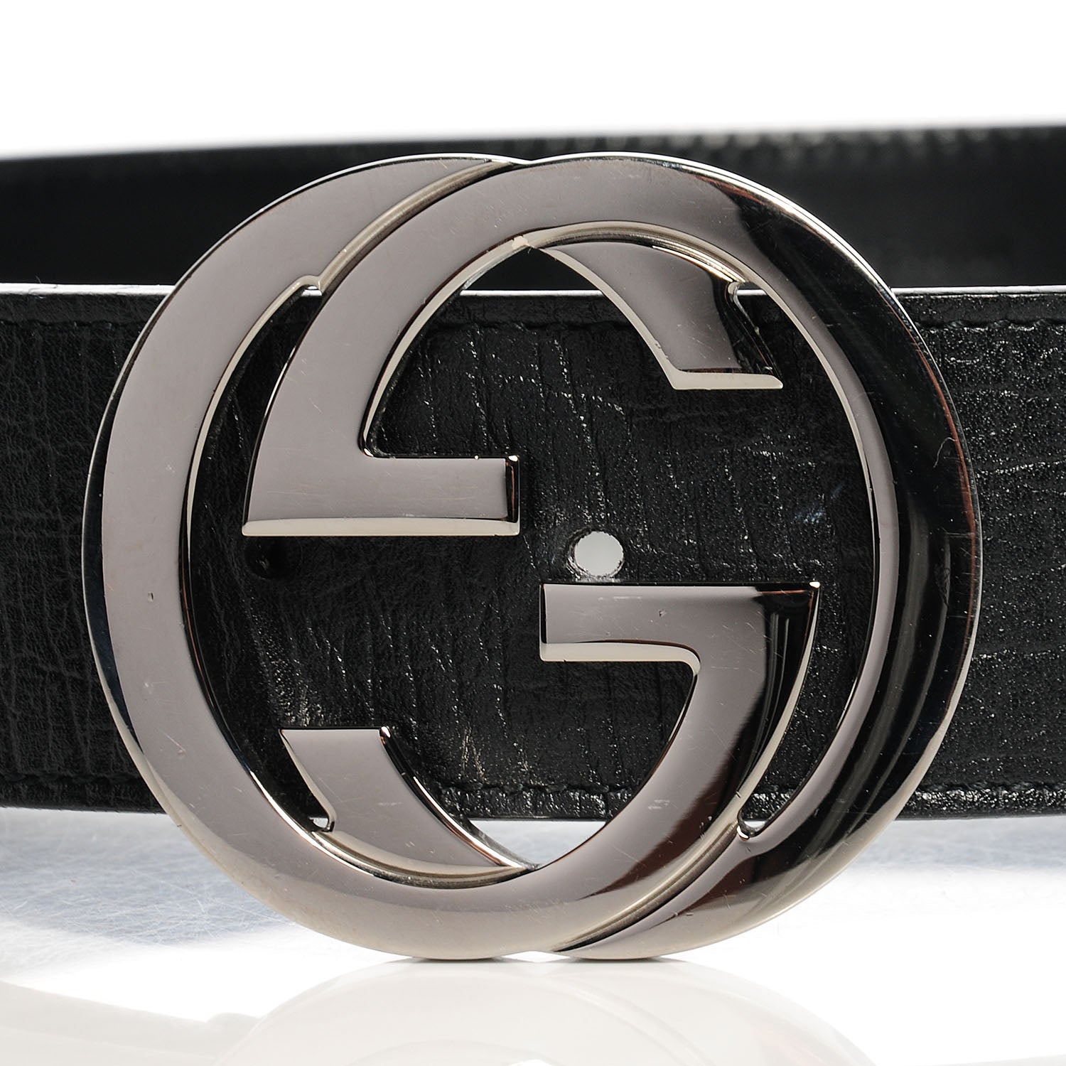 Gucci Leather Web GG Belt Black 80 32 2 of 3