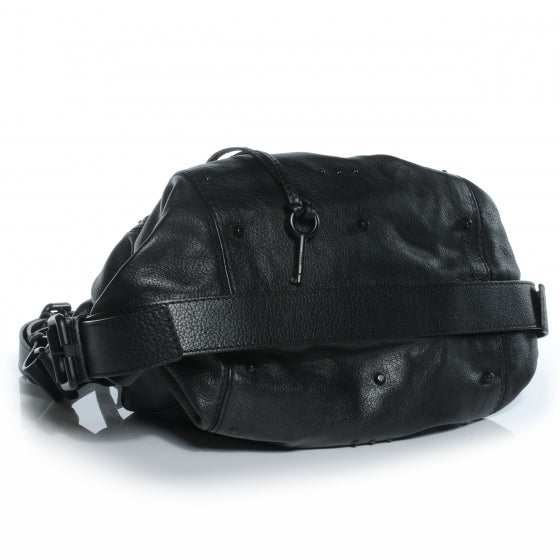 Leather Paddington Messenger Bag Black