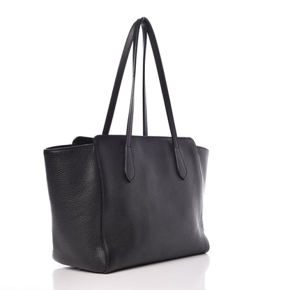 Gucci Pebbled Calfskin Small Swing Tote Black 3 of 14