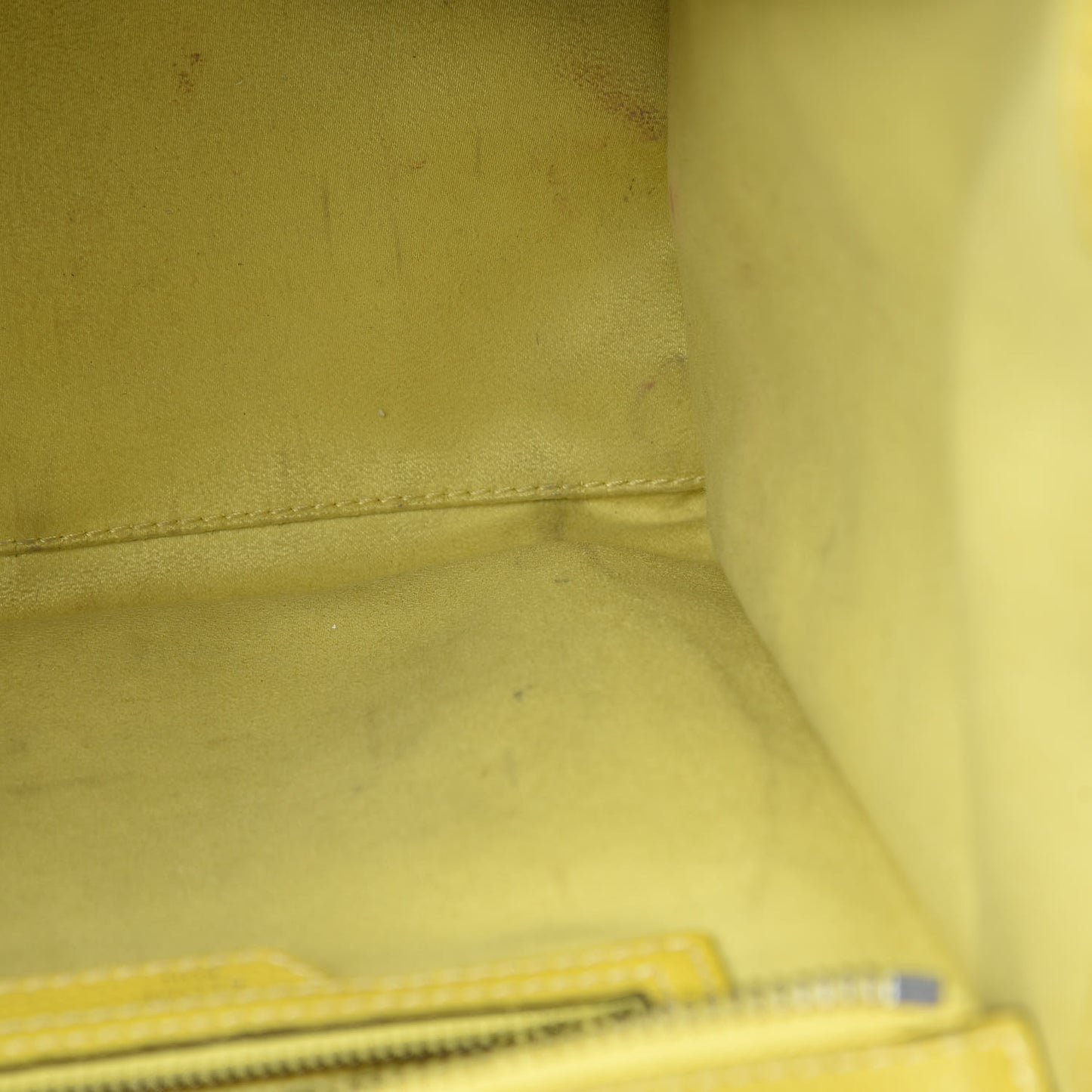 Drummed Calfskin Micro Luggage Citron