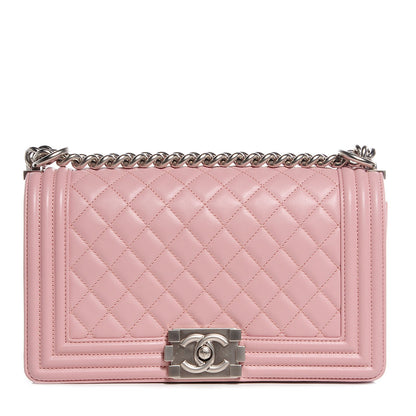 Chanel Lambskin Quilted Medium Boy Flap Light Pink 1 of 9