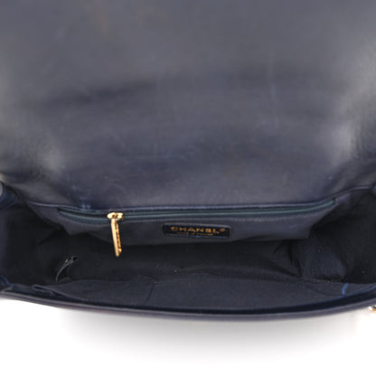 Chanel Braided Sheepskin New Medium Boy Flap Navy 5 of 14