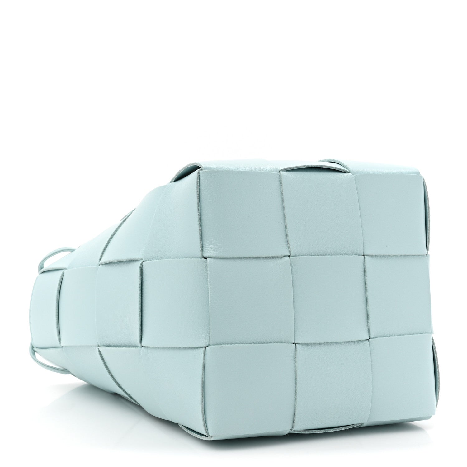 Bottega Veneta Nappa Maxi Intrecciato Small Cassette Bucket Bag Topazio Silver 4 of 8