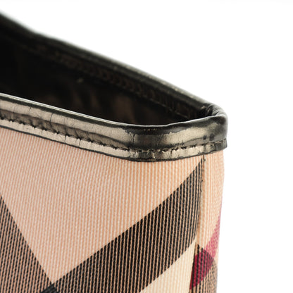 Burberry Patent Supernova Check Medium Denham Tote Dark Nickel 11 of 12