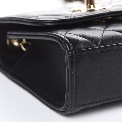 Chanel Lambskin Quilted Mini Trendy CC Chain Wallet Black 9 of 16