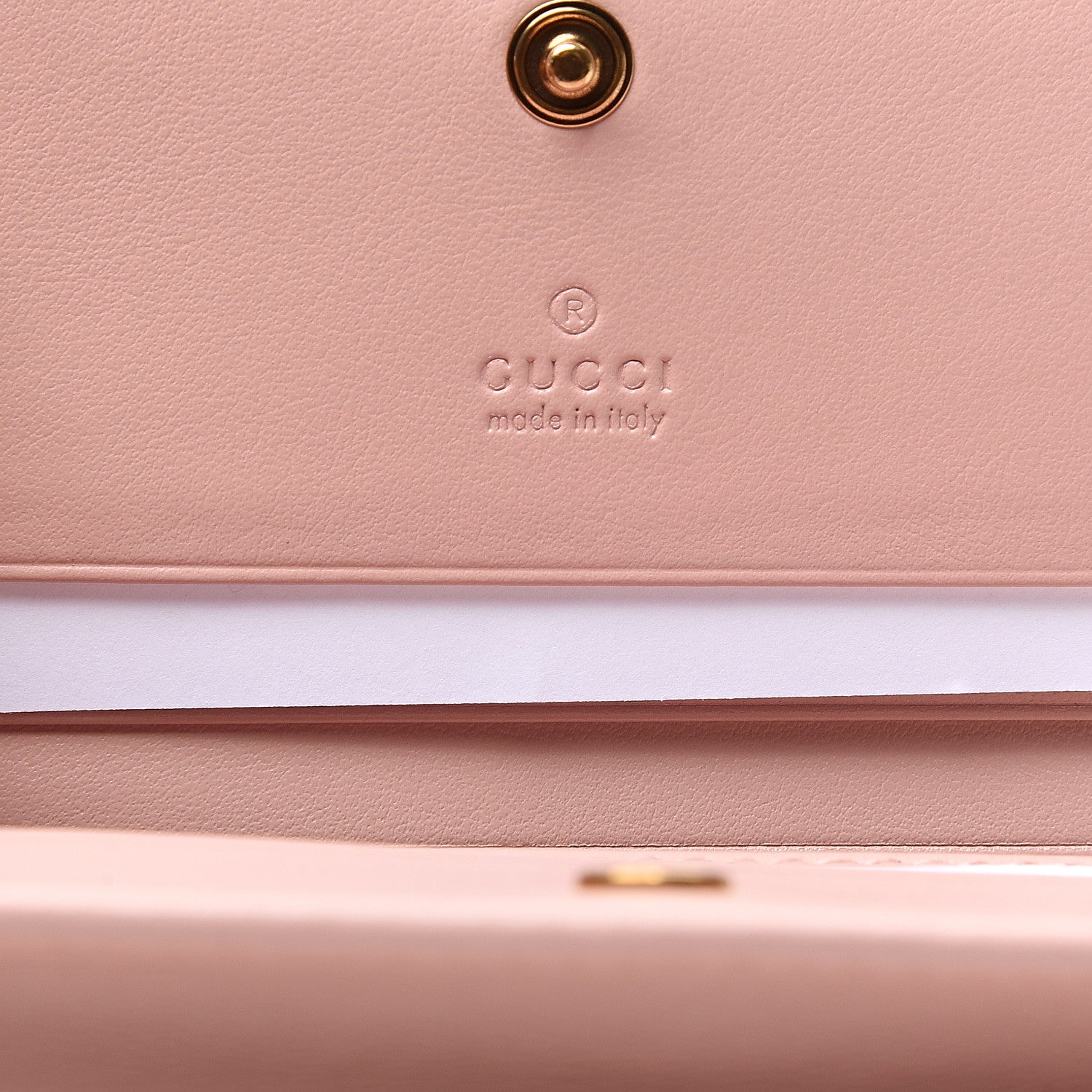 Gucci Calfskin Matelasse GG Marmont Card Case Wallet Perfect Pink 5 of 6