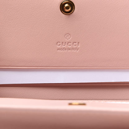 Gucci Calfskin Matelasse GG Marmont Card Case Wallet Perfect Pink 5 of 6