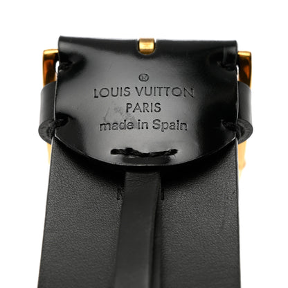Louis Vuitton Calfskin Perforated Laser Cut Belt 80 32 Black 5 of 5