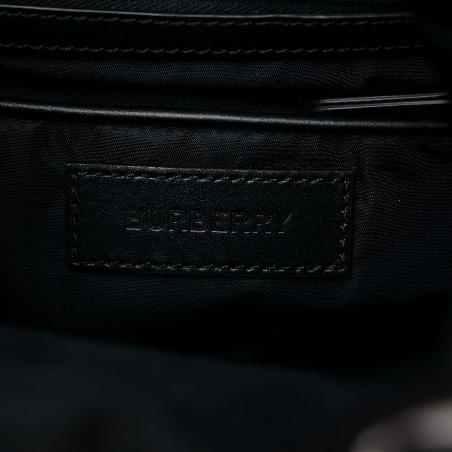 Nylon Logo Print Medium Rucksack Backpack Black