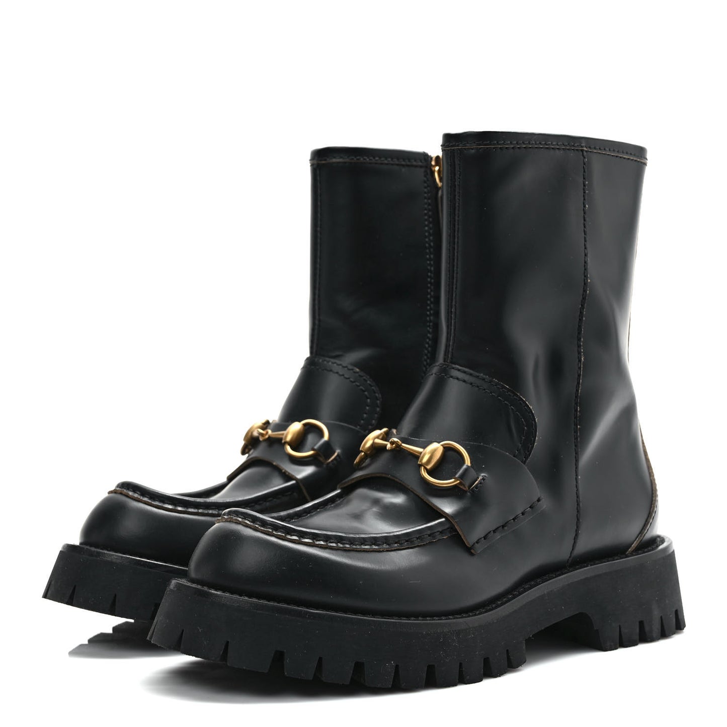 Cordovan Lux Womens Harald Horsebit 25mm Platform Boots 38.5 Black