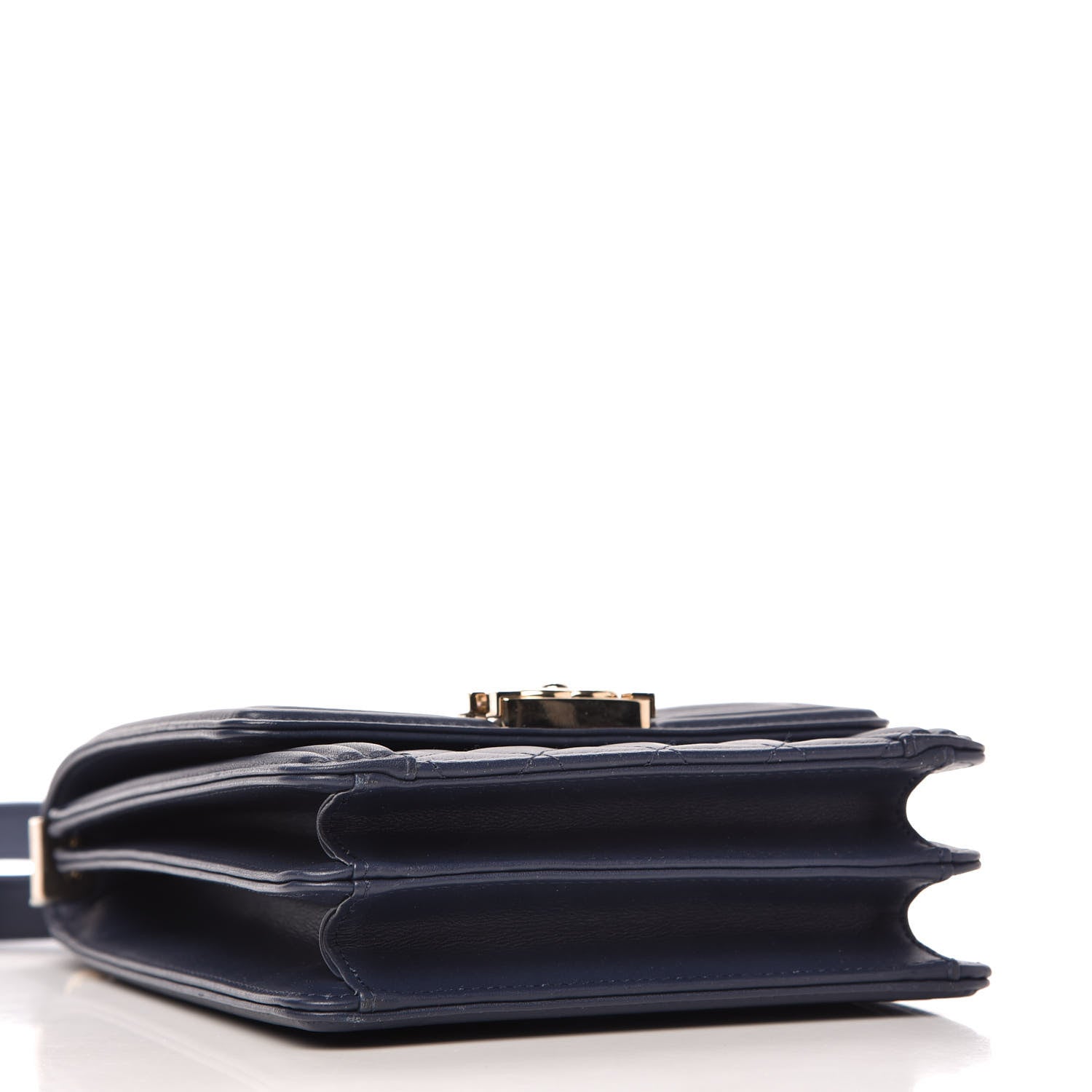 Chanel Calfskin Quilted North South Boy Flap Navy 4 of 9