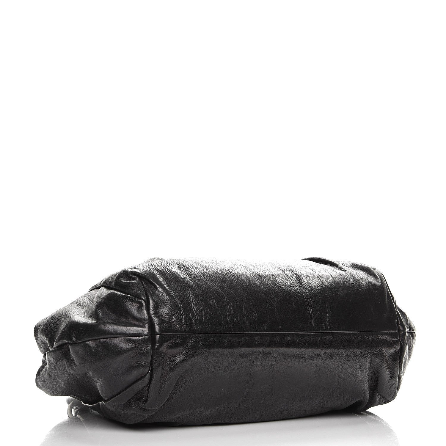 Prada Soft Calf Pleated Shoulder Bag Nero Black 4 of 12