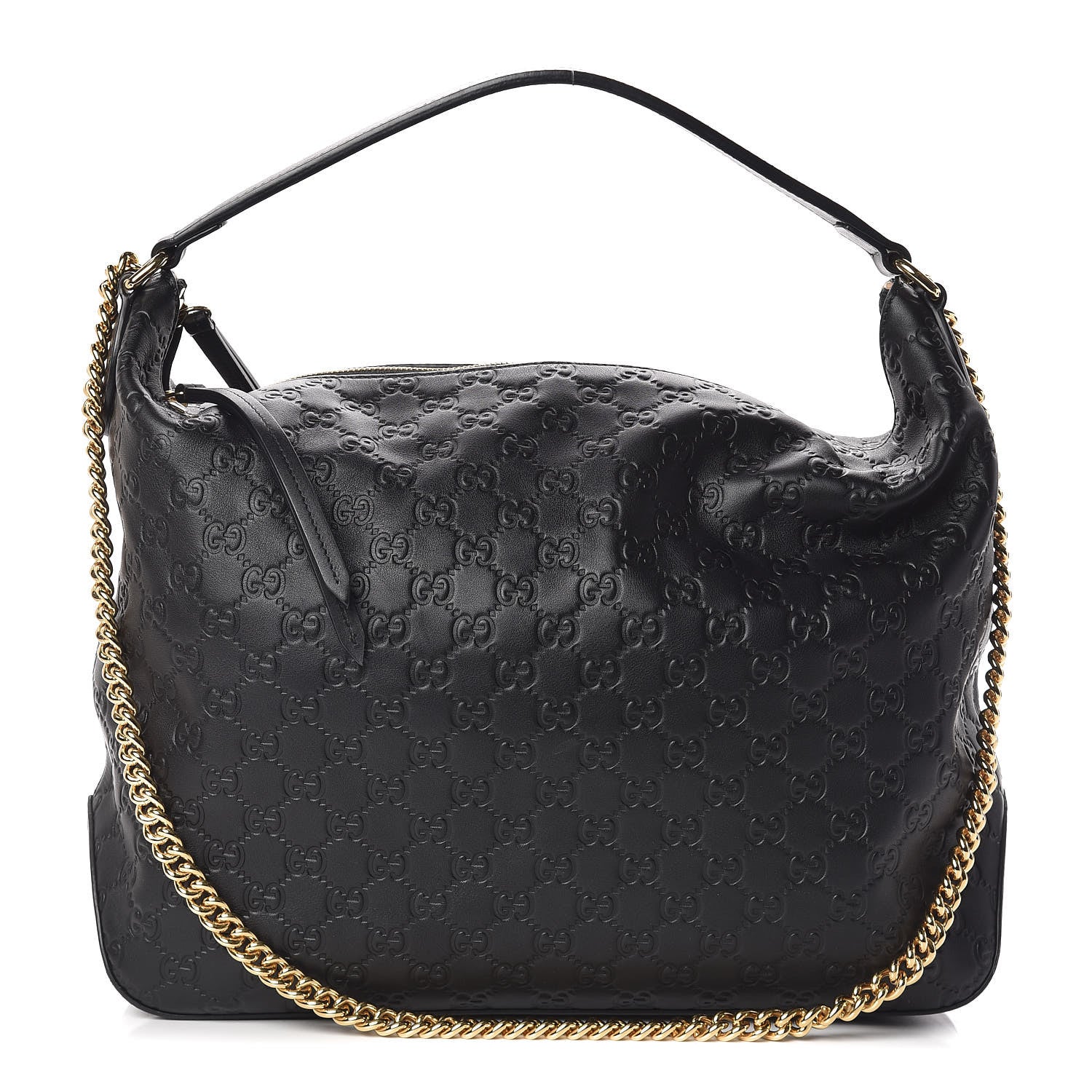 Gucci Guccissima Signature Large Linea A Hobo Black 1 of 11