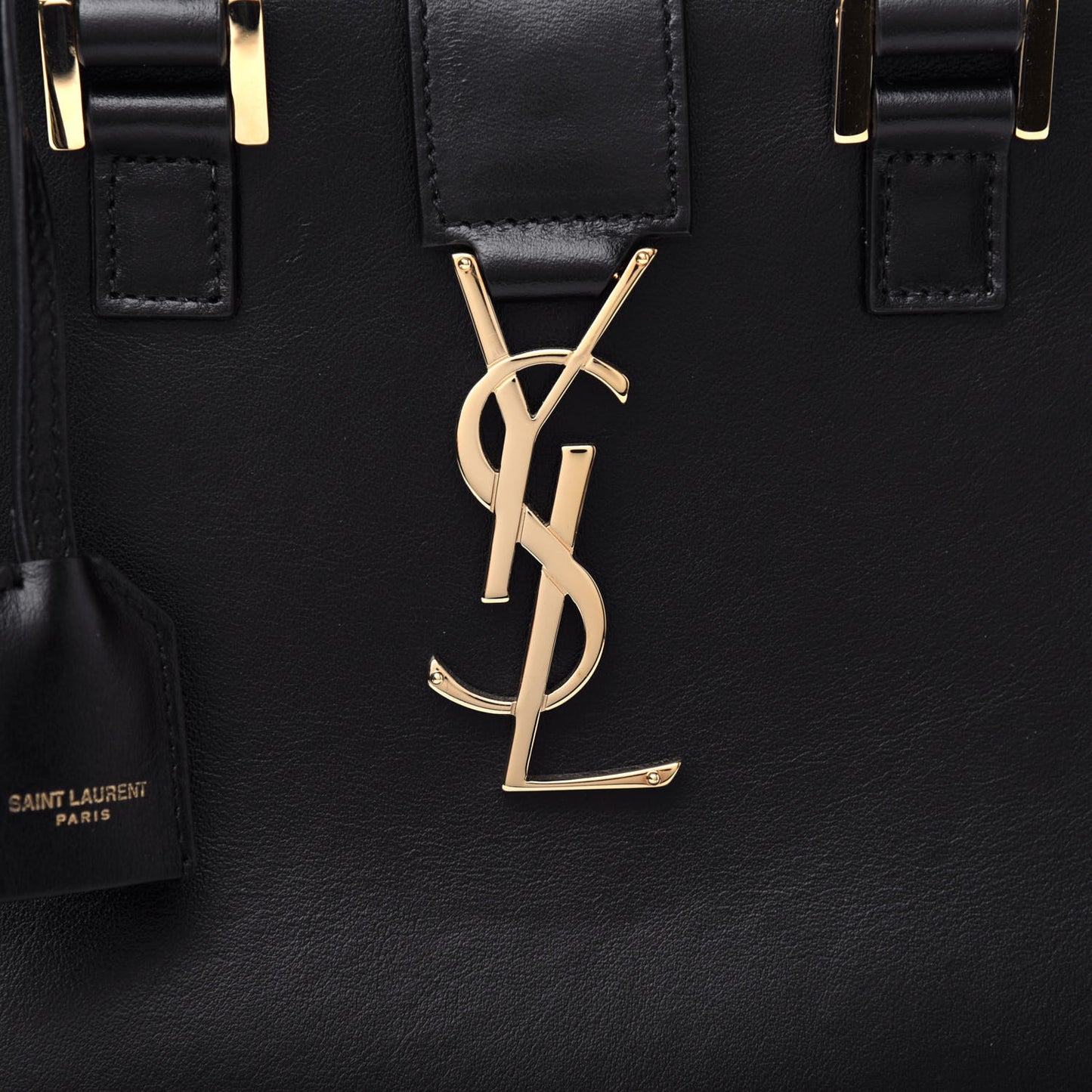 Calfskin Monogram Baby Cabas Black