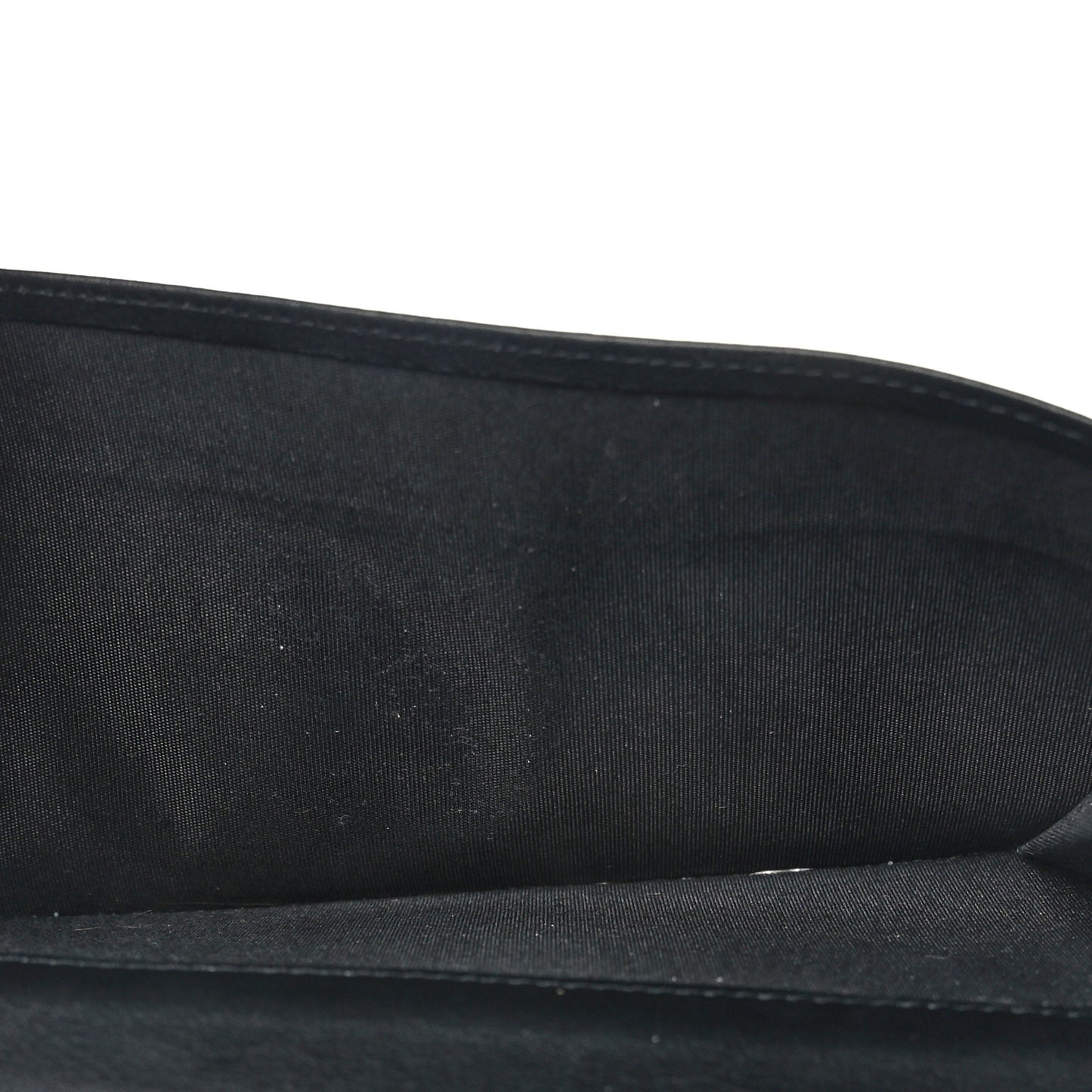 Patent Quilted Large Brilliant Flap Wallet Black