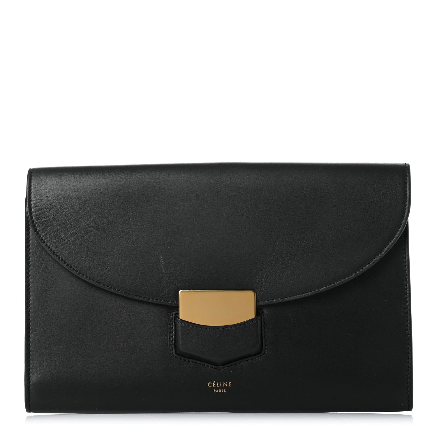 Celine Smooth Calfskin Trotteur Clutch Black 1 of 8