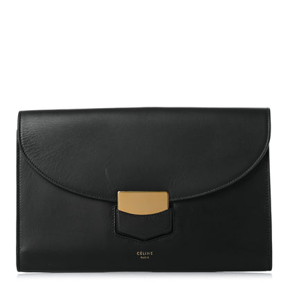 Celine Smooth Calfskin Trotteur Clutch Black 1 of 8
