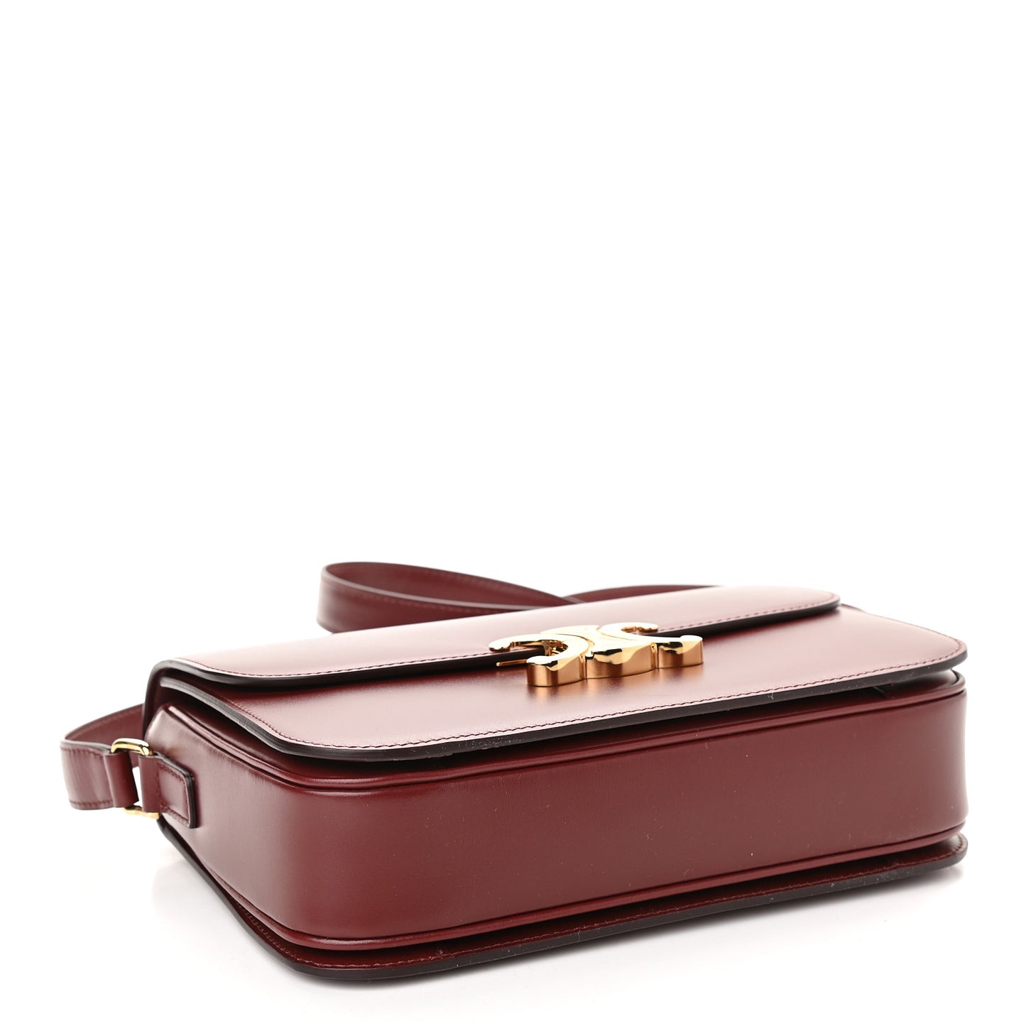 Shiny Calfskin Medium Triomphe Light Burgundy