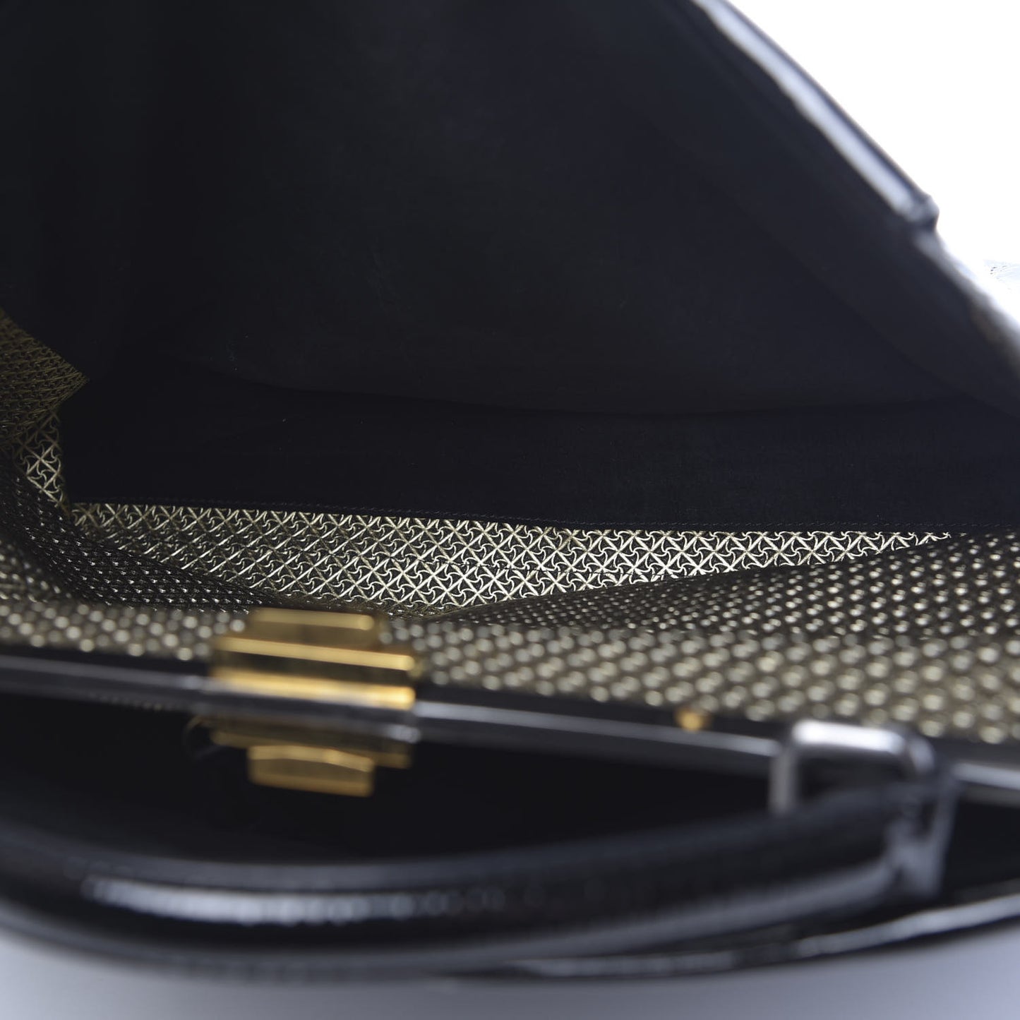 Patent Large Peekaboo Iconic Satchel Black