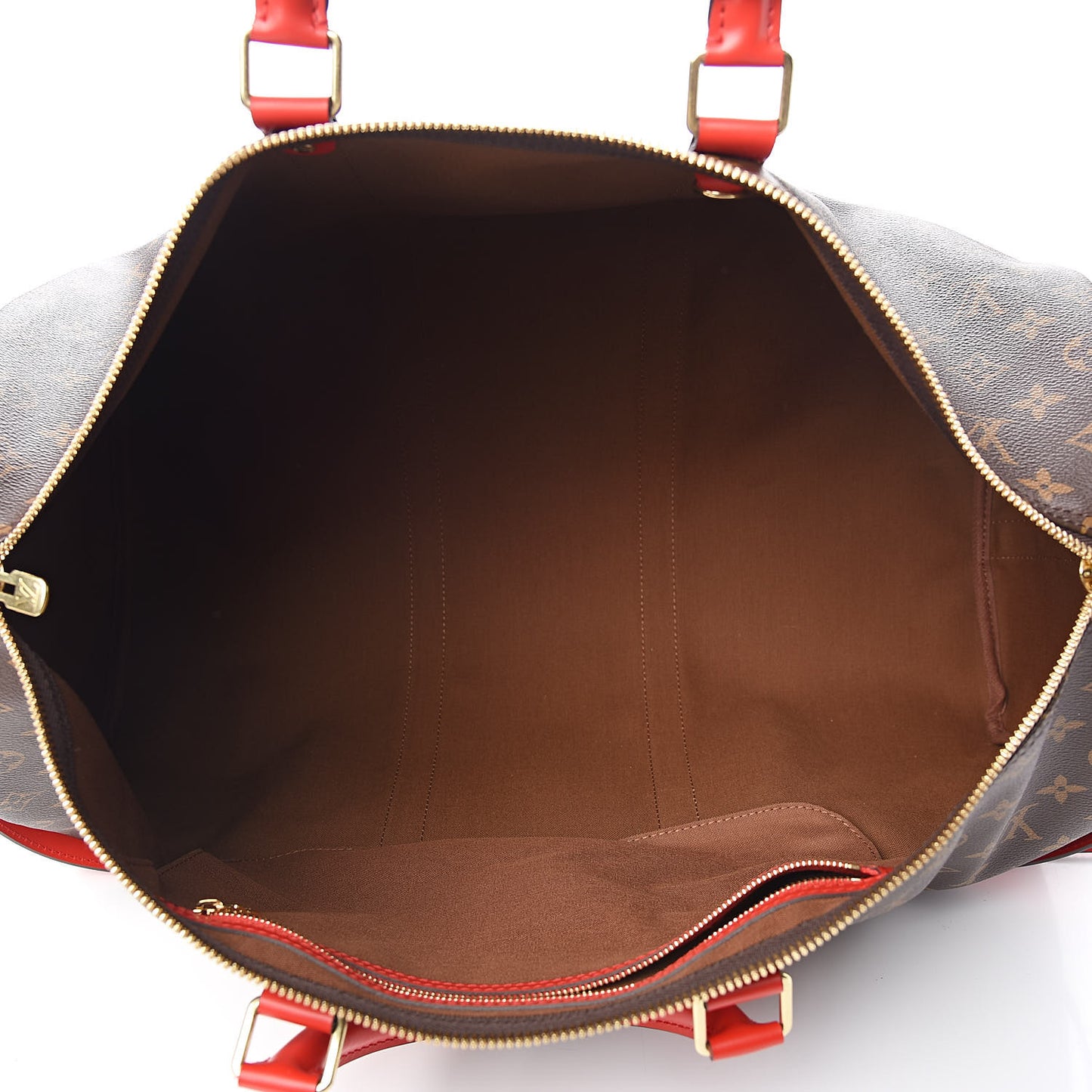Calfskin Monogram Keepall Bandouliere 50 Coquelicot