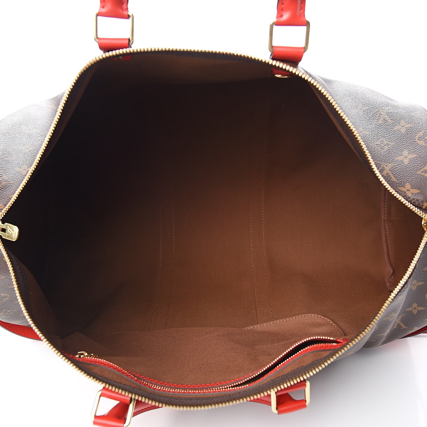 Louis Vuitton Calfskin Monogram Keepall Bandouliere 50 Coquelicot 5 of 10