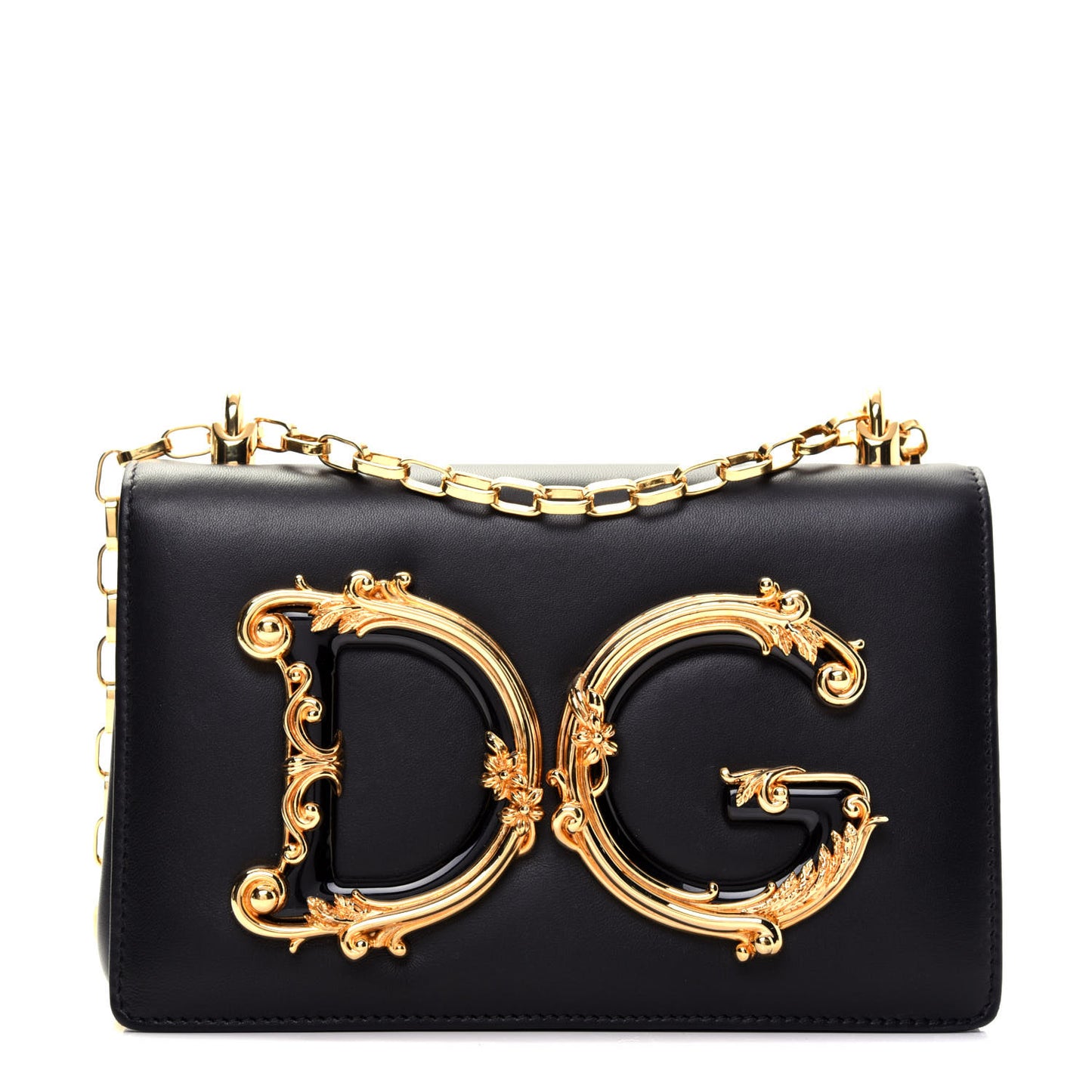 Nappa DG Girls Shoulder Bag Black