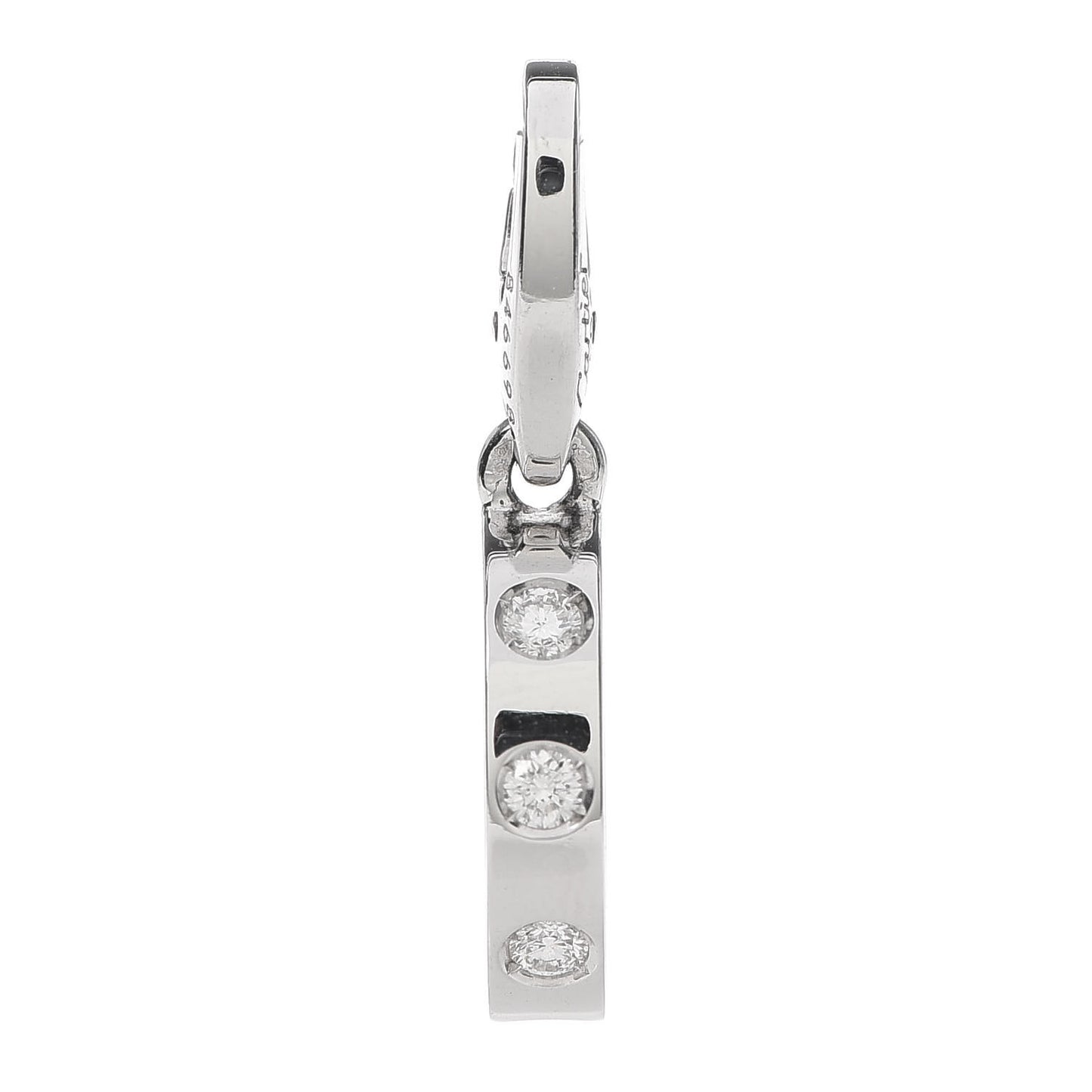 18K White Gold Diamond LOVE Ring Charm