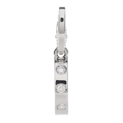 Cartier 18K White Gold Diamond LOVE Ring Charm 1 of 4