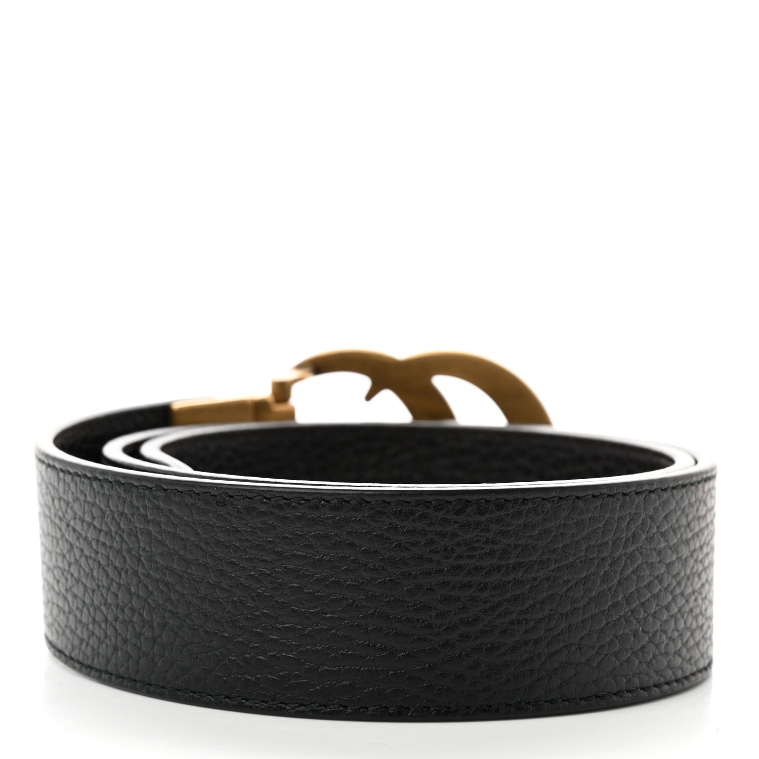 Gucci Calfskin Double G Reversible 37mm Belt 70 28 Black Cocoa 3 of 7