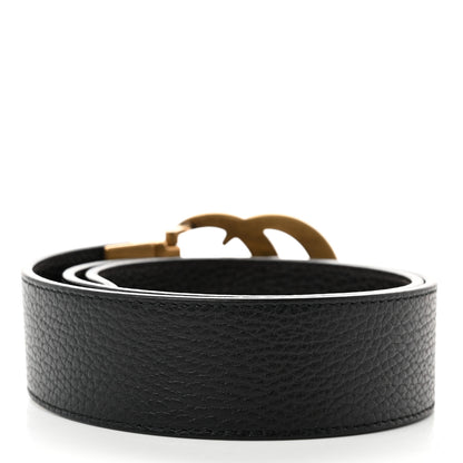 Gucci Calfskin Double G Reversible 37mm Belt 70 28 Black Cocoa 3 of 7