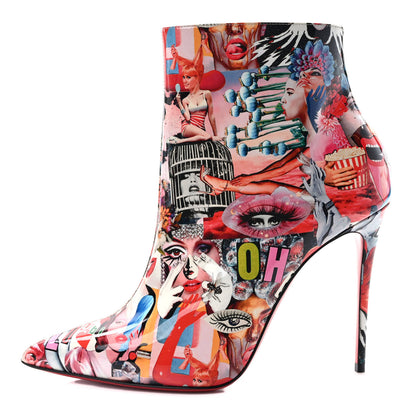 Christian Louboutin Patent Oh Xtian So Kate Booty 100 Ankle Boots 39.5 Multicolor 1 of 7