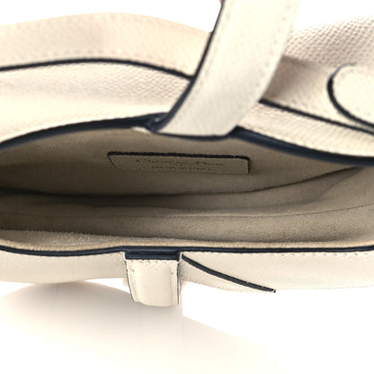 Christian Dior Grained Calfskin Mini Saddle Bag White 4 of 10