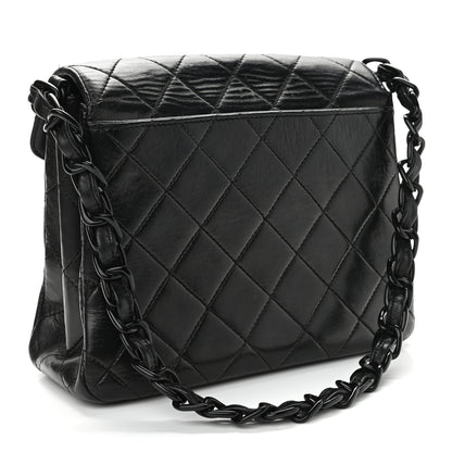 Chanel Lambskin Quilted Shoulder Flap Bag So Black 2 of 12