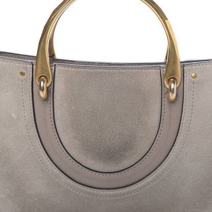 Chloe Calfskin Suede Medium Pixie Shoulder Bag Motty Grey 11 of 11