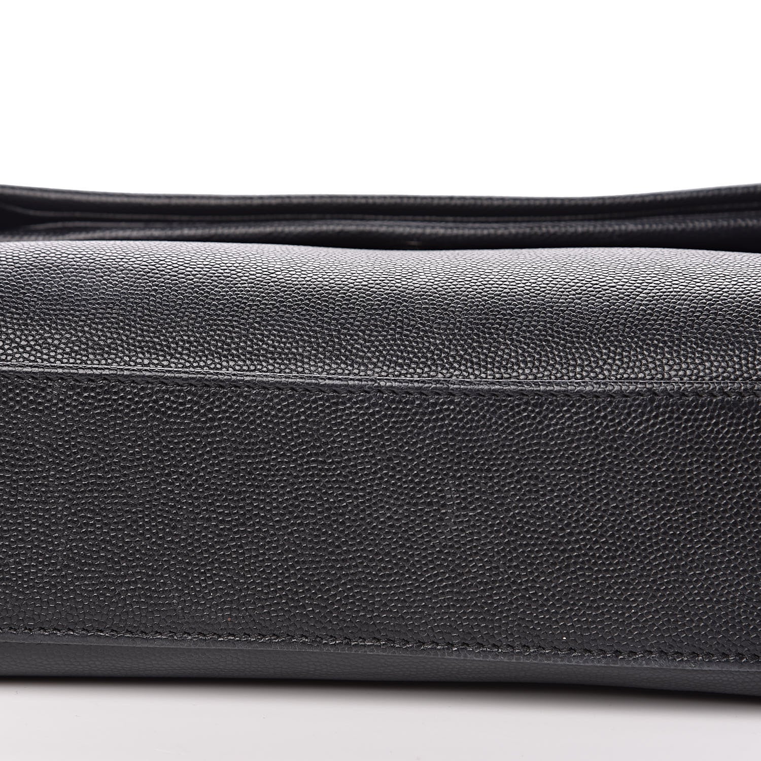 Saint Laurent Grain De Poudre Small West Hollywood Monogram Fold-Over Bag Black 10 of 14