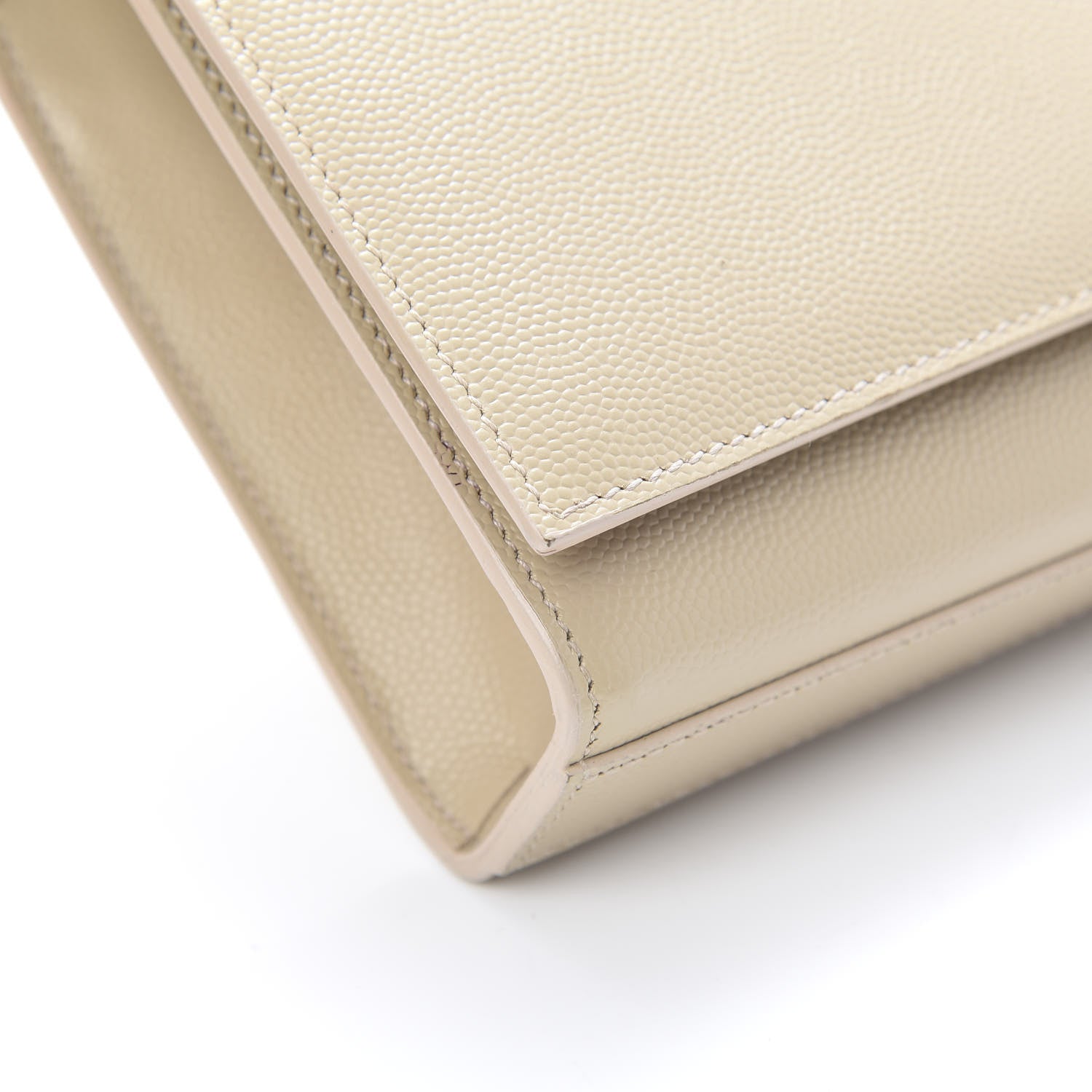 Saint Laurent Grain De Poudre Classic Monogram Cassandre Clutch Nude Powder 10 of 14