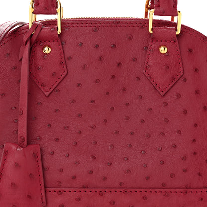 Louis Vuitton Ostrich Alma BB Fuchsia 7 of 10