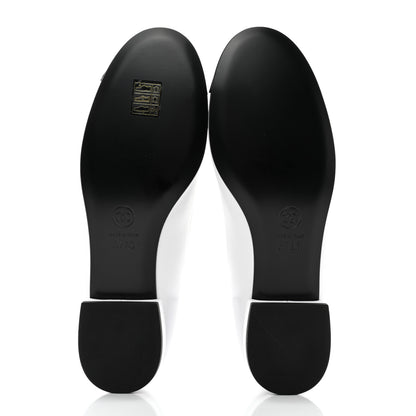 Chanel Patent Lambskin Mary Jane Flats 37.5 White Black 5 of 9