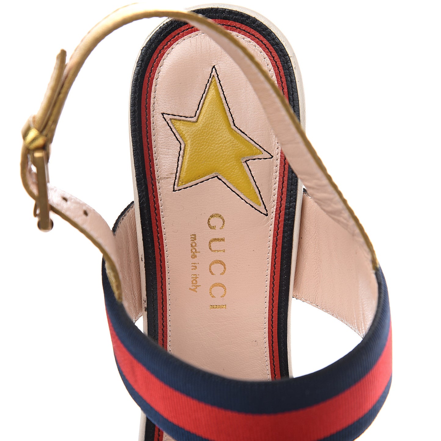Grosgrain Web Aline High Heel Sandals 39.5 Oro