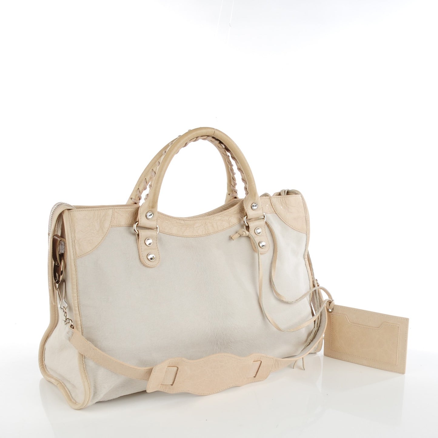 Pony Hair Swarovski Crystal City Bianco