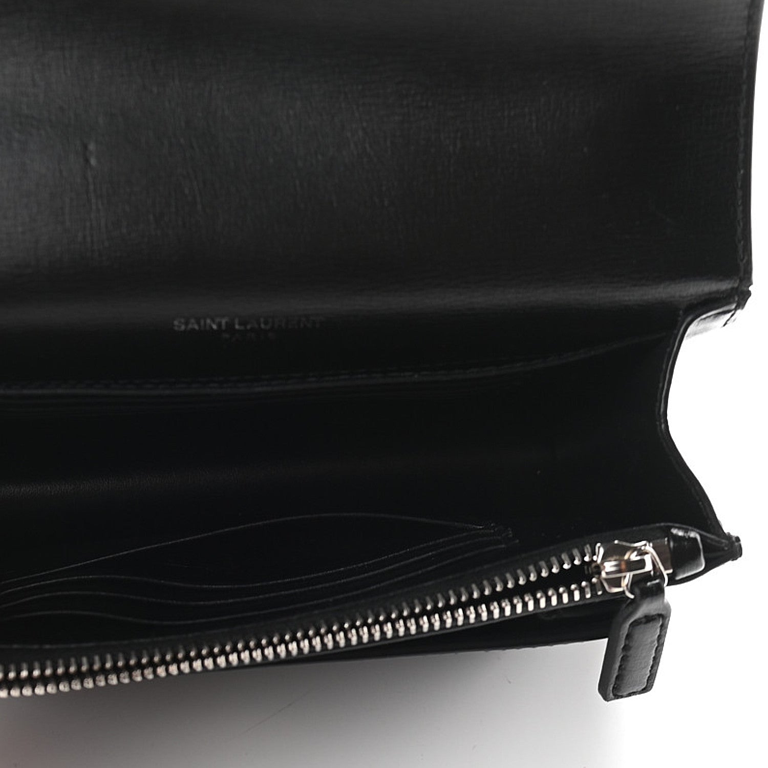 Saint Laurent Calfskin Monogram Sunset Chain Wallet Black 5 of 8